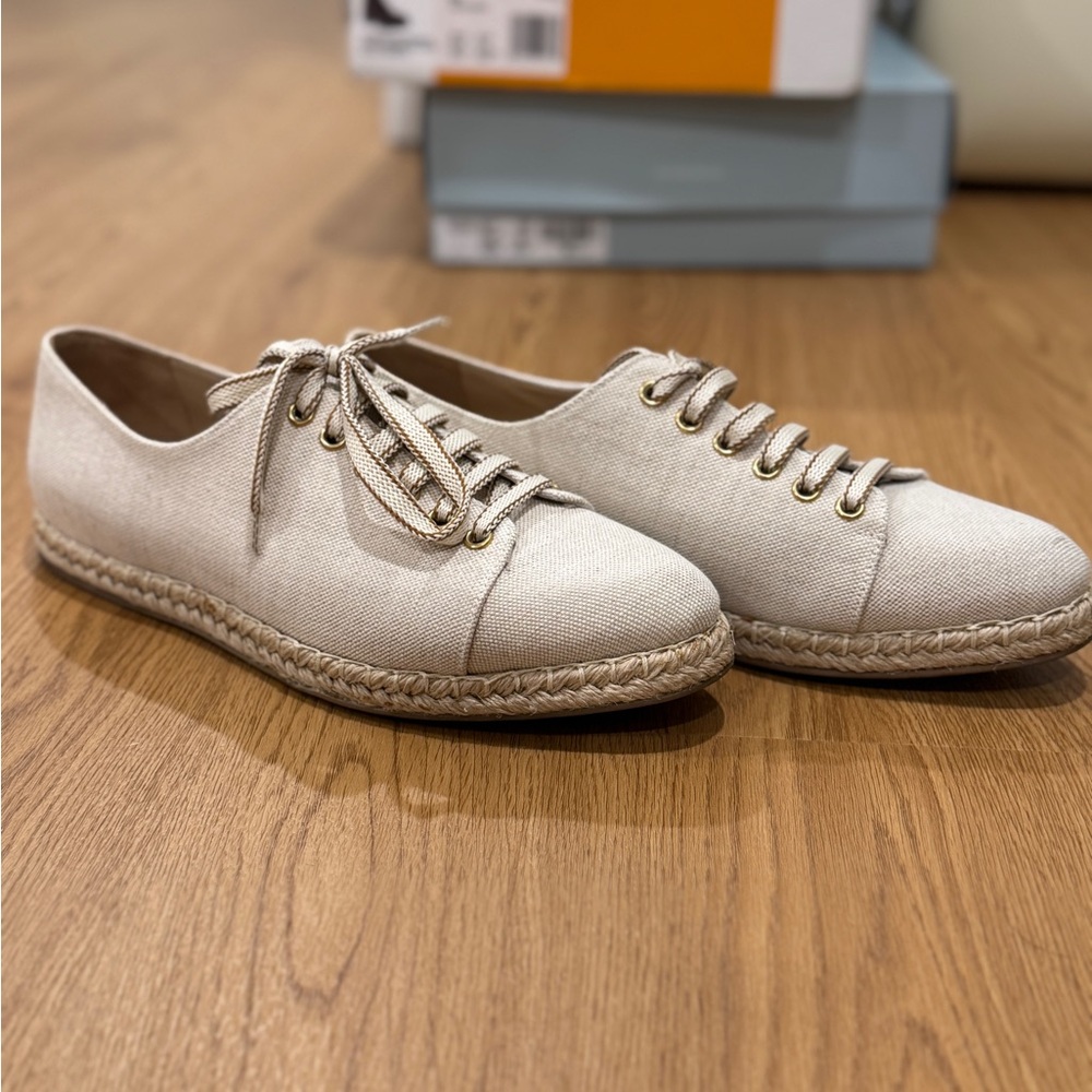 M. Gemi Cream Canvas Ankle Booties